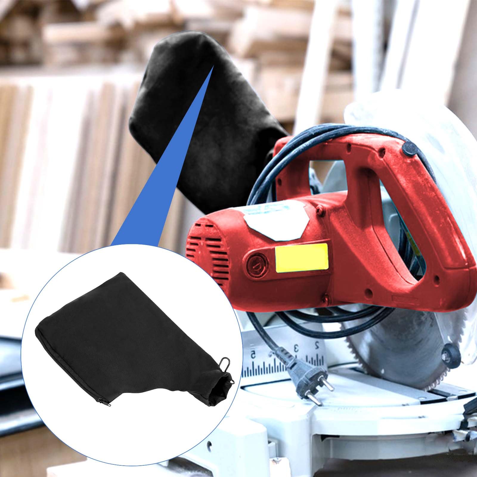 Black Dust Bags for Miter Saw - Easy Installation -5