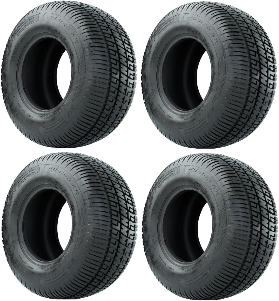 GTW Fusion SR 20.5 inch Golf Cart Street Tire | 205/65-R10 | Steel Belted Radial Construction | 4-Ply | Universal Fitment with 10 inch Wheels | Set of 4