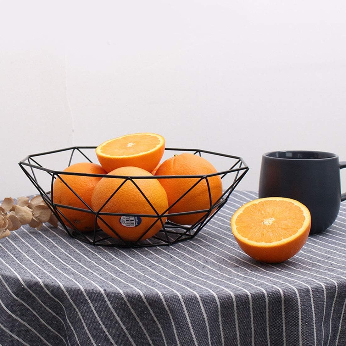 Review Discount Fruit Stand Vegetables Serving Bowls Basket Holder for Kitchen Counter,Table Centerpiece Decorative,Countertop,Home Decor,Metal Iron Wire,Modern Stylish Rack for Banana,Fresh Veggie,Orange,Buffet,Eggs