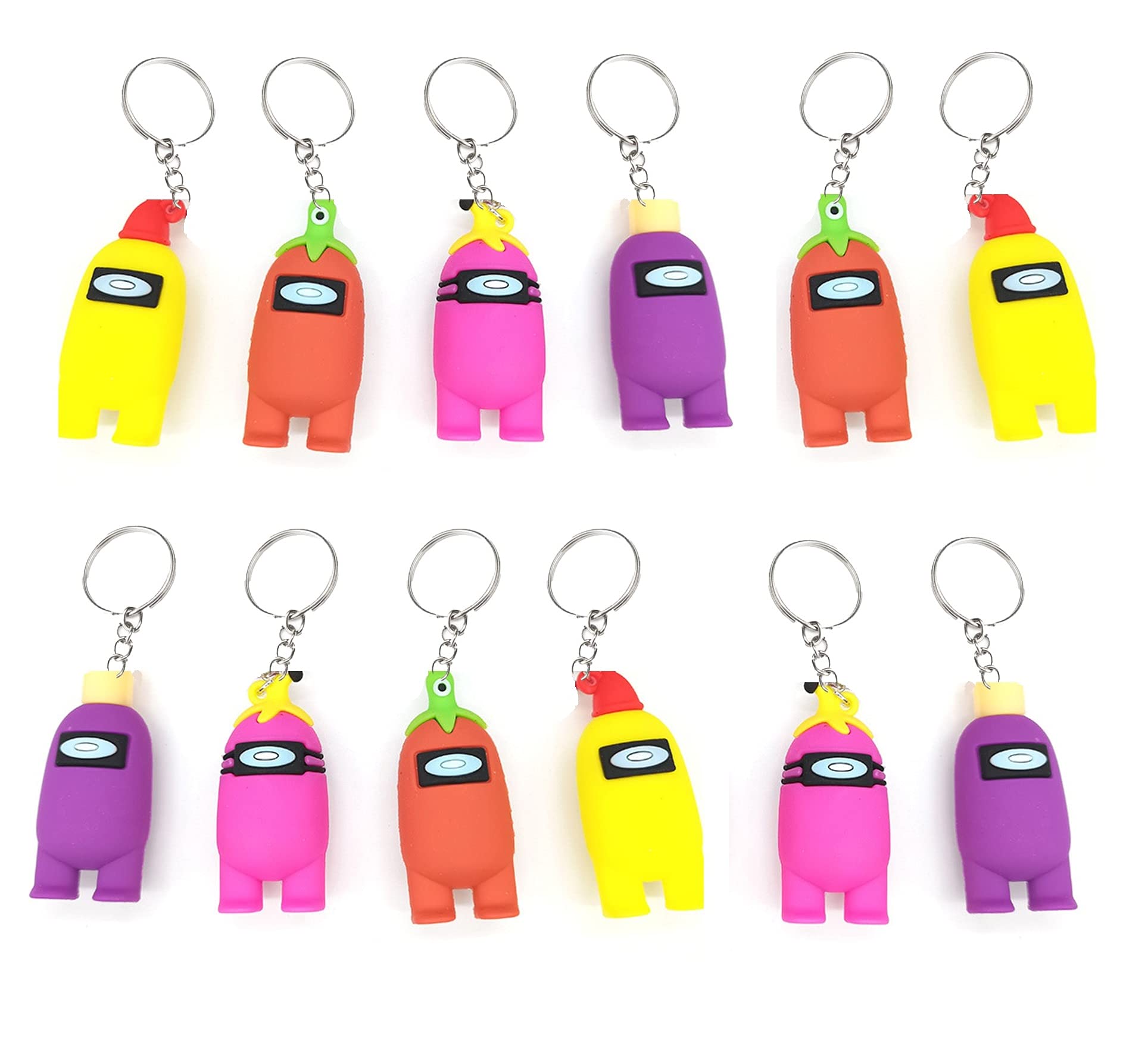 Among Us Key Chain (Set of 12) as Bulk Birthday/ Navaratri/ Diwali Party Return Gifts for Kids of All Age Group
