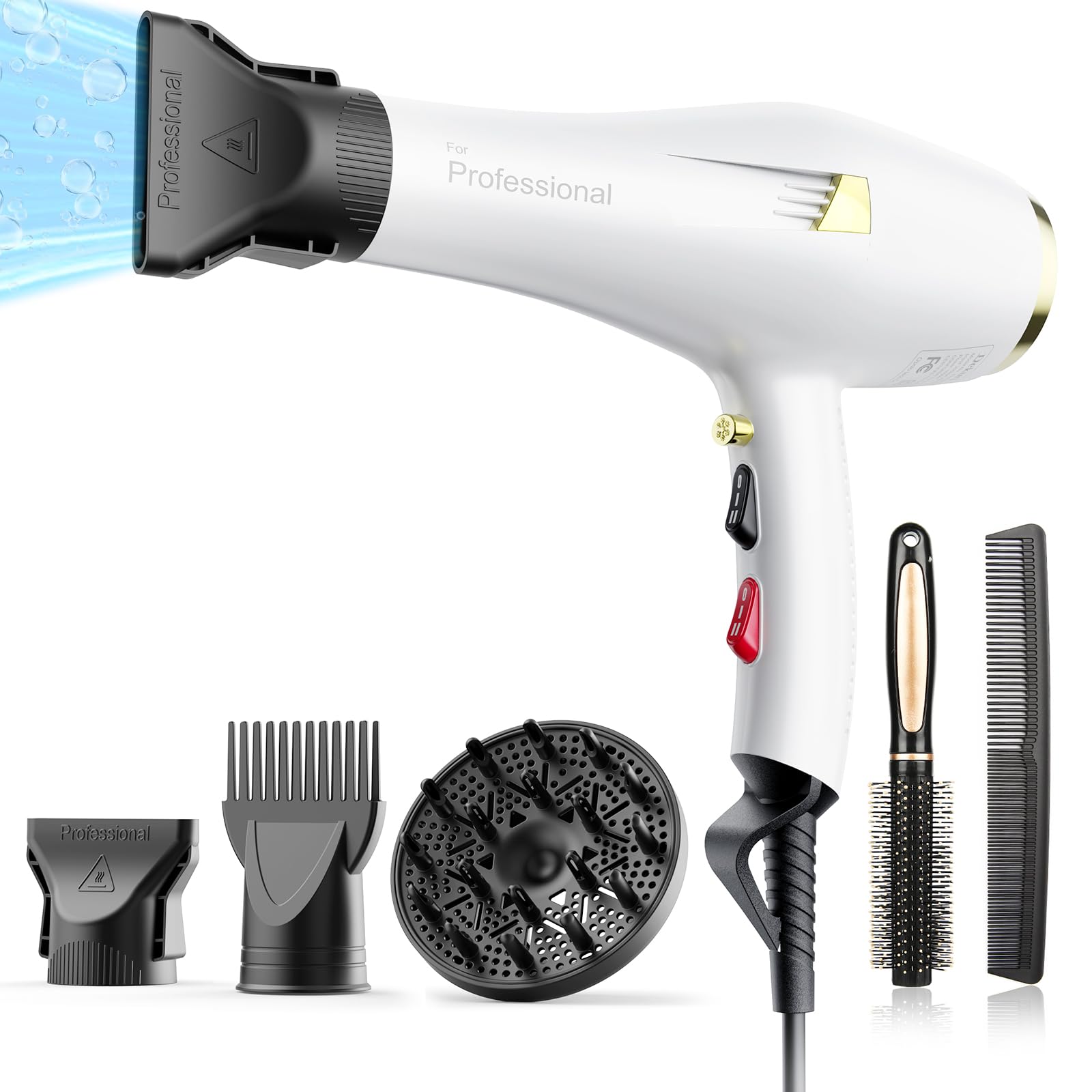 Dekuri Professional Ionic Hair Dryer, AC Motor Fast Drying
