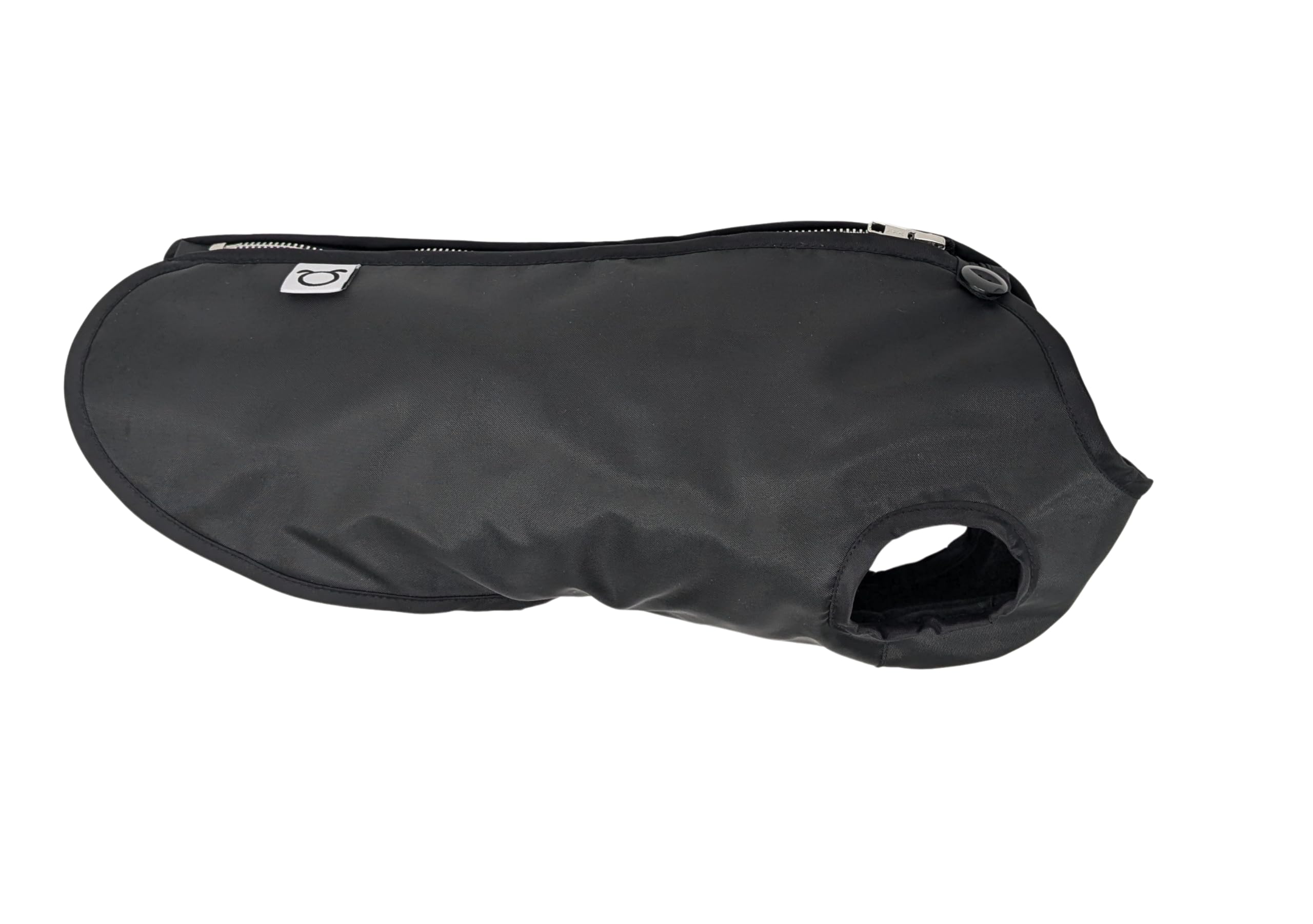 Doggie Coats Waterproof Fleece Lined Dog Raincoat, Dachshund Step In Design (Black, 12 inch)
