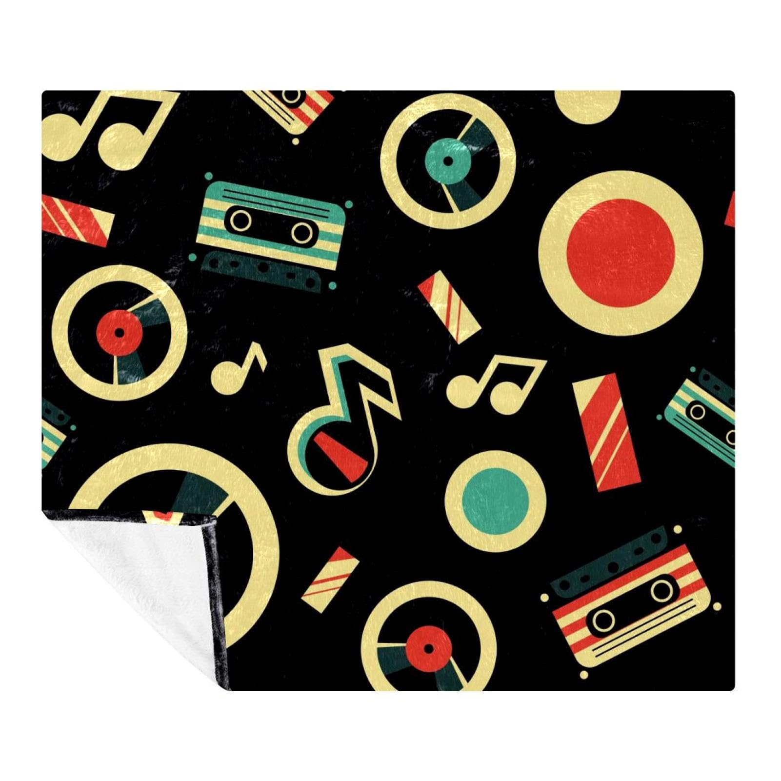 Disques vinyle couverture polaire 150x200 cm douce en microfibre
