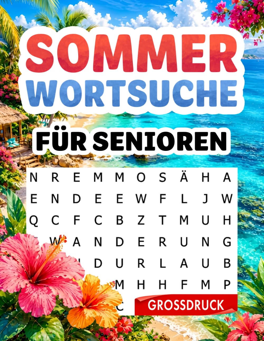 Sommer Wortsuchrätsel für Senioren: XXL Wortsuche für Erwachsene in Farbe: Großdruck zur Entspannung, Beschäftigung & zum Gedächtnistraining