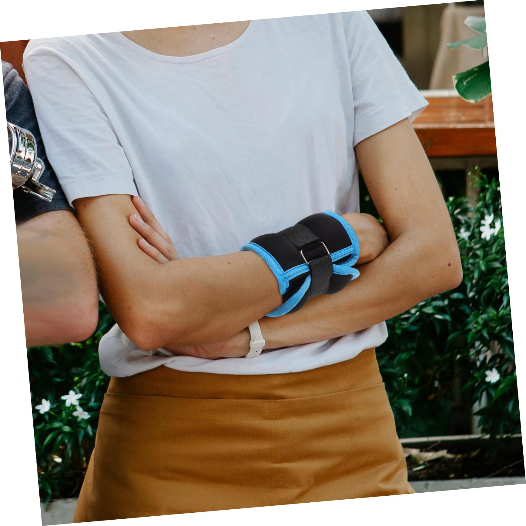 Pesi Cavigliere da Fitness 0,5kg, 2 Pezzi, Neoprene e Sabbia di Ferro, per Allenamento a Casa e Jogging Pesetti Polsi