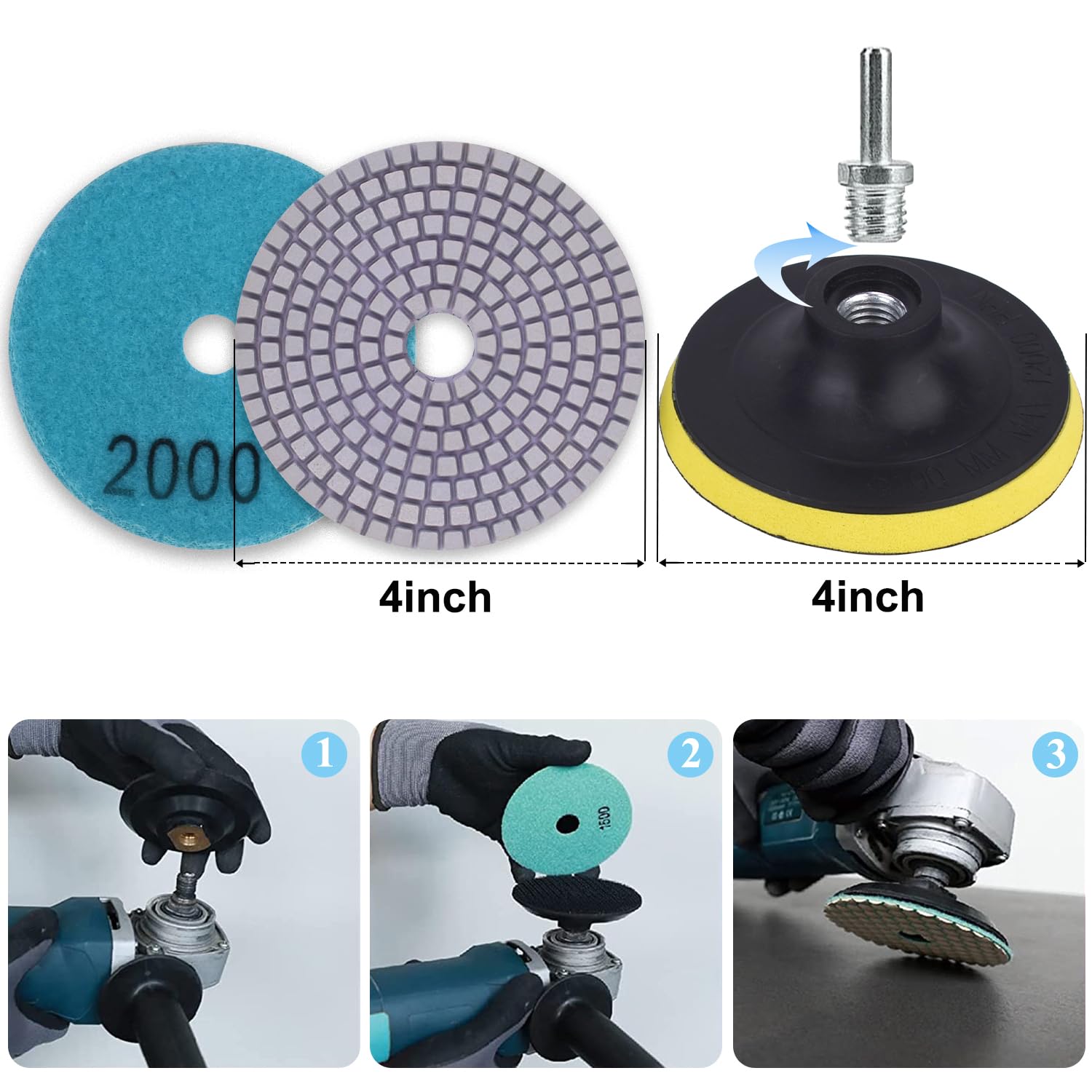 Qerato Diamant Polijstschijven set | 100mm kopen Qerato Diamant Polijstschijven set | 100mm kopen