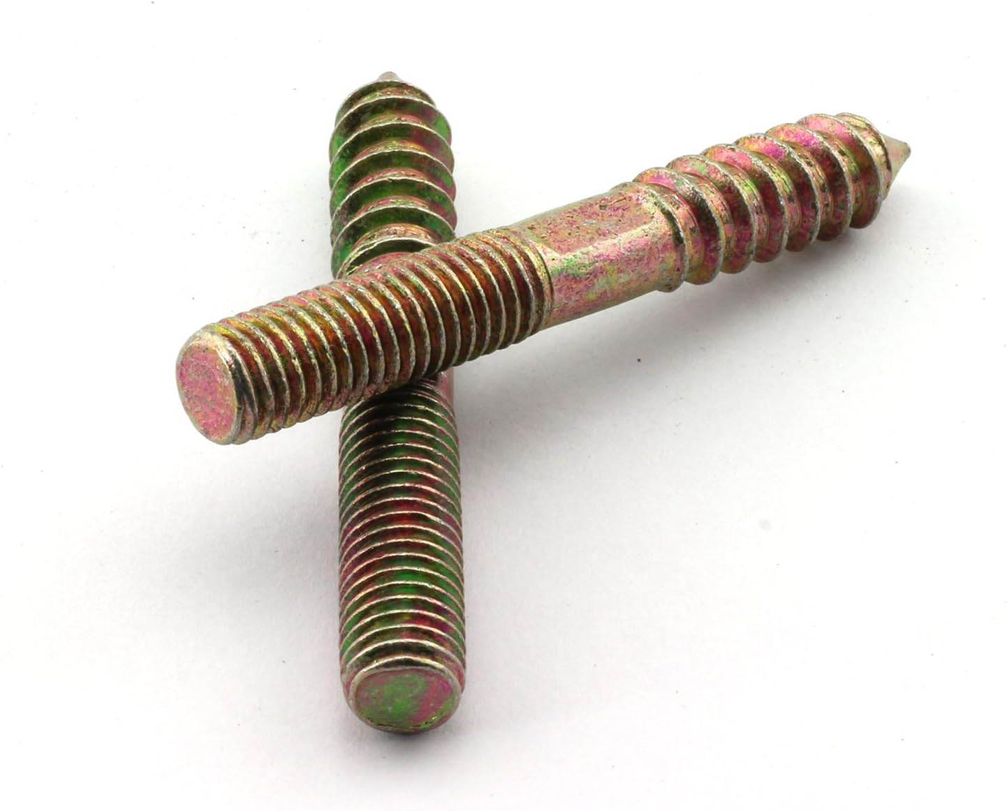 8 Pack M10 Hanger Bolts Double Headed Bolts Self-Tapping Screw M10 Length 3 Inch Hanger Bolts for Furniture