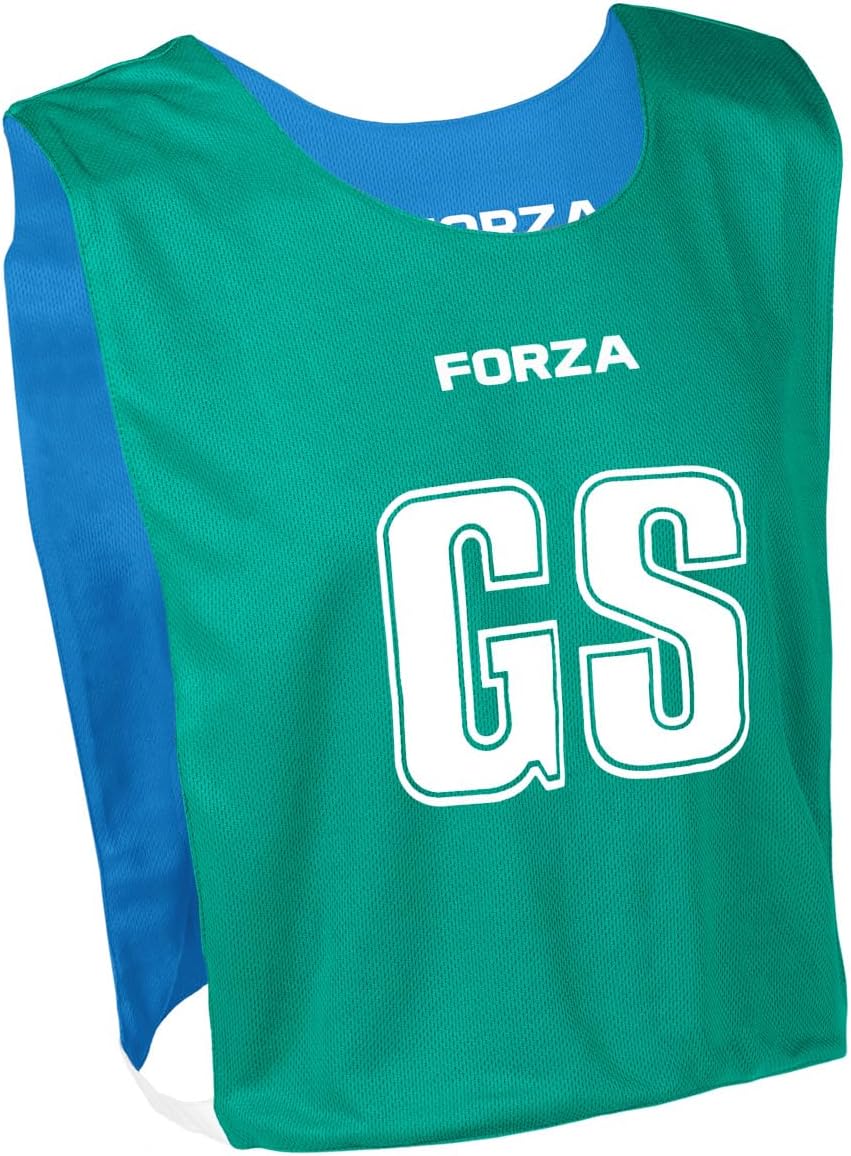 FORZA Pro Reversible Netball Bibs [Pack of 7] | 2-in-1 Design with 5 Color Combinations - Ideal for Schools & Sports Clubs