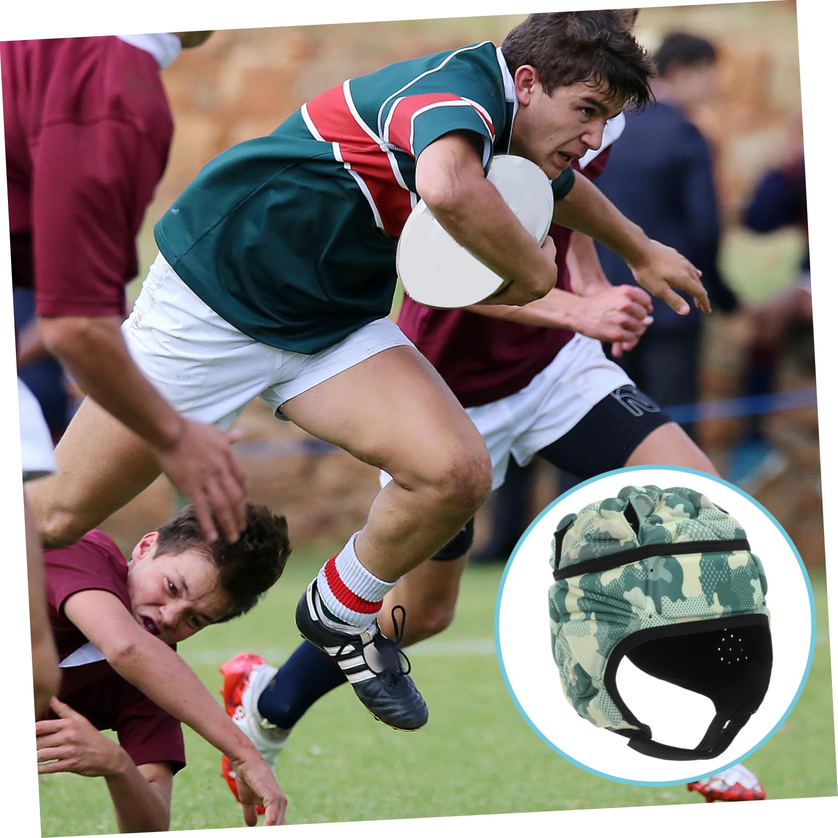 4 Piezas Tapa de Parachoques Juventud Cascos Casco de fútbol Juvenil Casco Deportivo Equipo de protección de Rugby Gorra de Rugby Casco de Portero Esponja
