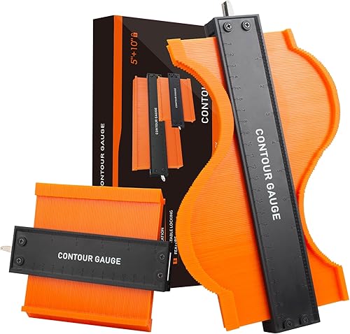 Herramienta de medidor de contorno, regalos únicos para hombres, papá, marido, plástico ABS, duplicador de forma de súper calibre (10 pulgadas + 5