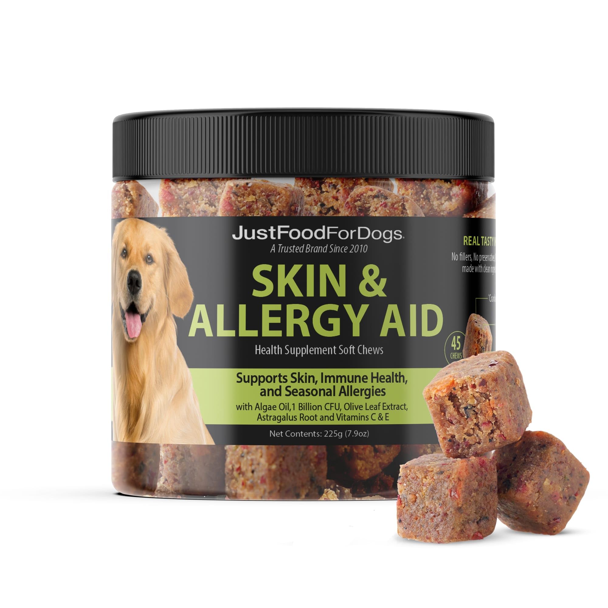 Amazon.com : JustFoodForDogs Skin & Allergy Supplement for Dogs