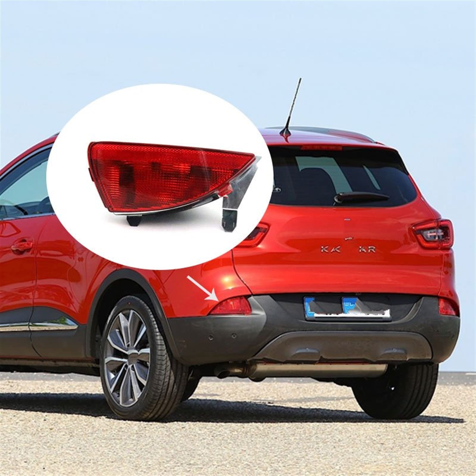 Auto Posteriore Fanale Di Montaggio Luci Arresto Lampada Parcheggio Per Kadjar 2015 2016 2017 2018(Left)