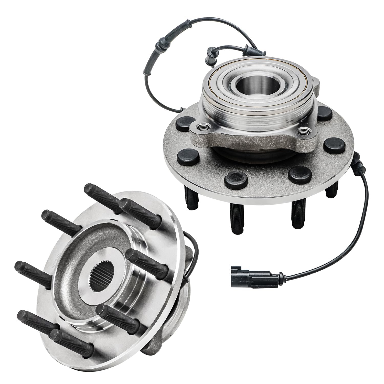 Detroit Axle - 4WD Front Wheel Bearing Hubs Kit for 06-08 Dodge Ram 2500 3500 [8 Lugs], 2 Wheel Bearing and Hubs 4 Upper & Lower Ball Joints 2006 2007 2008 Replacement - 6pc Set