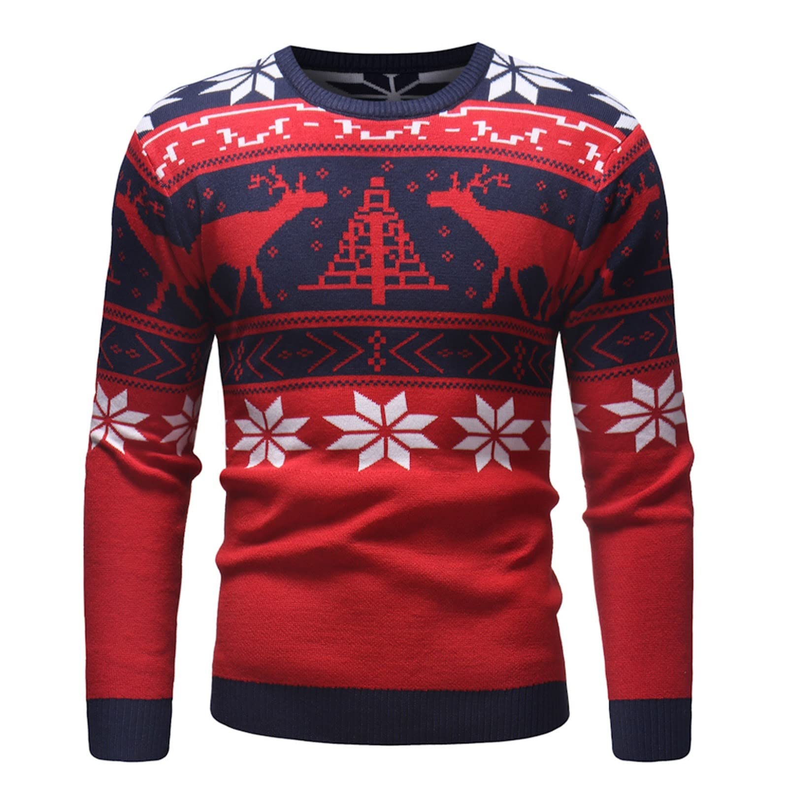 Maglione Uomo Natale, Maglia Natalizia Uomo Maglioni Brutti Di Natale Cotone Maglione Uomo Invernale Natalizio Girocollo Maglione Lungo Inverno Maglioni Di Natale Famiglia Per Feste Di Vacanza