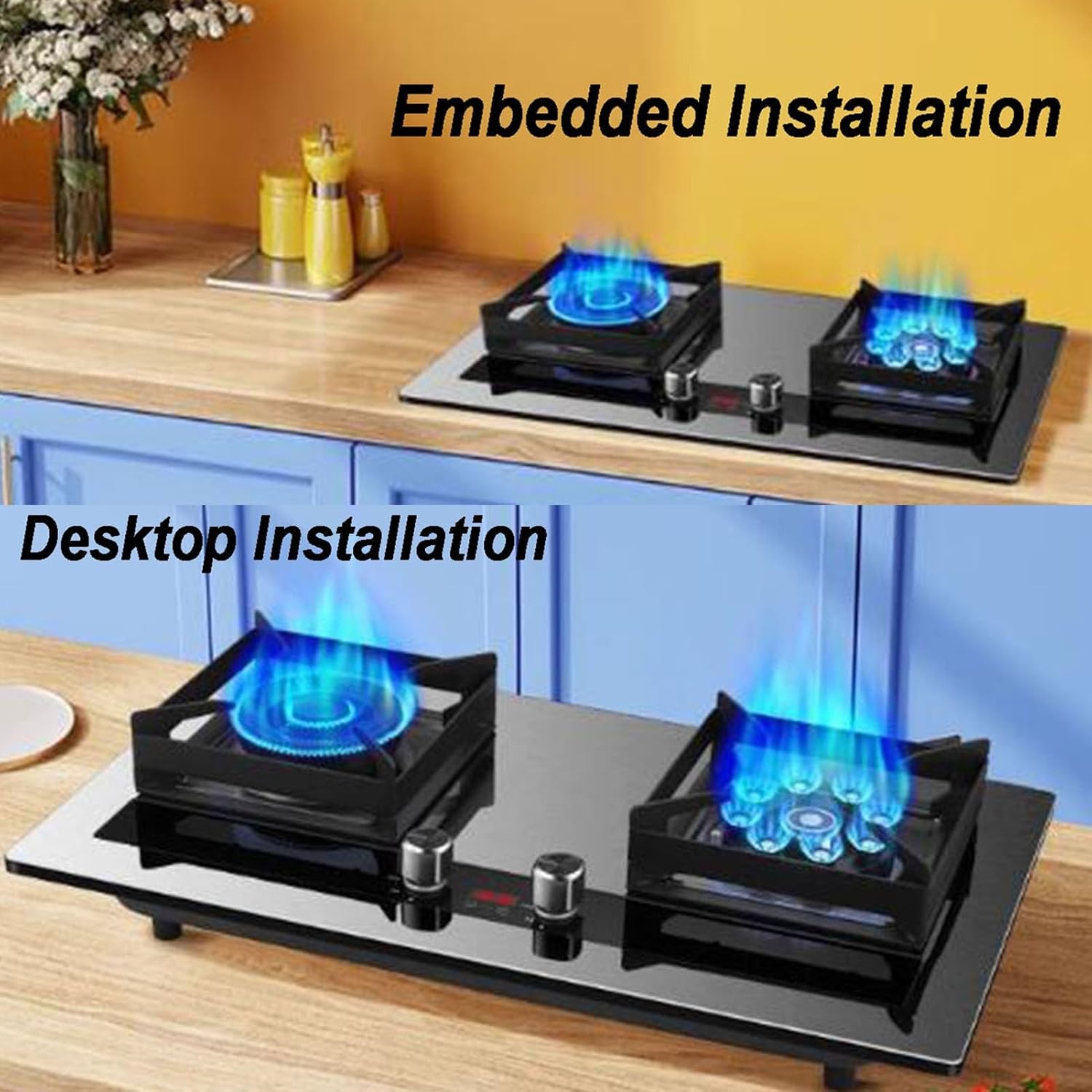 ガスコンロ、定格電力5.0KW、熱効率63％、隙間風防止ストーブスタンド、学生寮キャンプキャラバン用(NG)