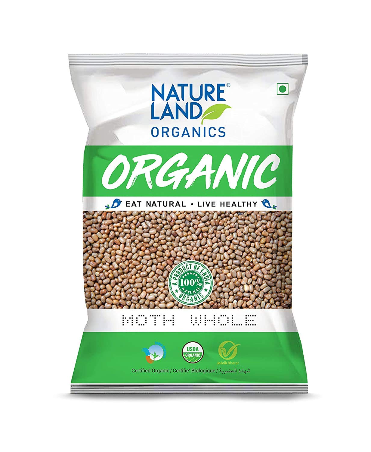 Natureland Organics Moth Whole 500 Gm - Organic Moth