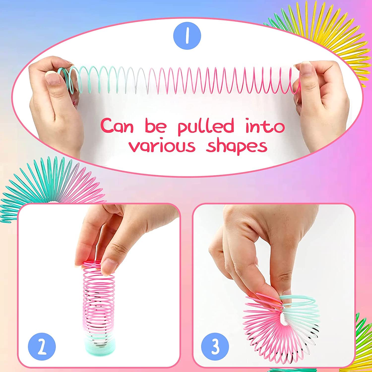 Slinky Arcobaleno Per Feste Bambini – 36 Pezzi Mini Molle Giocattolo Per Sacchetti Regalo E Premi Scolastici