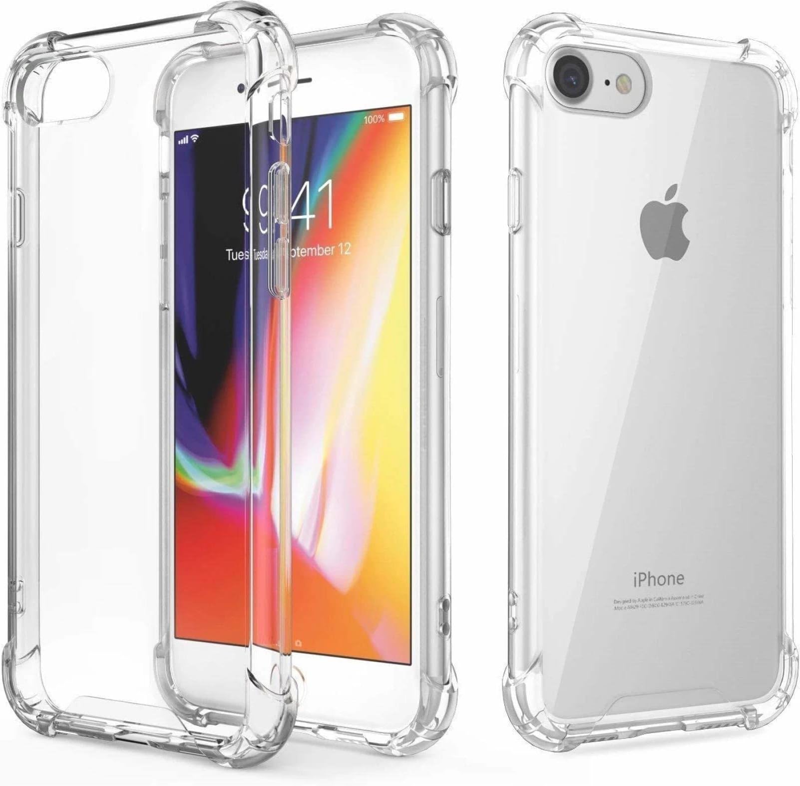 for |[ Apple iPhone 8 Plus / 7 Plus ] Back Cover Bumper Protective Case for [ Apple iPhone 8 Plus / 7 Plus ] Silicone Flexible TPU Back Cover Case - Transparent