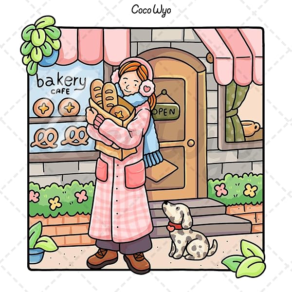 Girl Moments: Coloring Book for Adults and Teens Featuring Cute Cozy Daily Activities for Relaxation - Preview 3