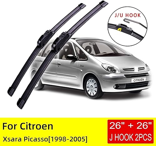 Miniatura 2 de Compatible con Citroen Xsara Picasso 1998 1999 2000 2001 2002 2003 2004 2005 Escobillas de limpiaparabrisas delantero, accesorios de cortador U J