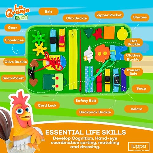 Miniatura 5 de La Granja de Zenon Montessori Actividades Aprendizaje - Aprendizaje preescolar divertido con alfabeto y números, juguete educativo de viaje ideal