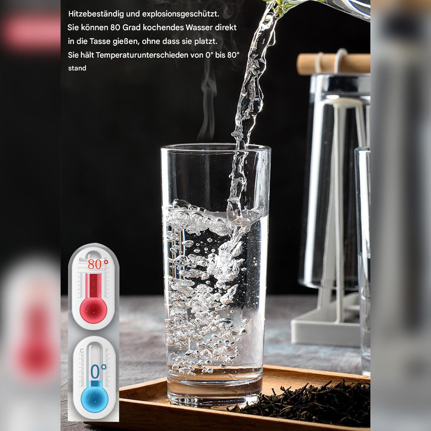 Lot de 6 verres transparents pour cocktail, bière, vin