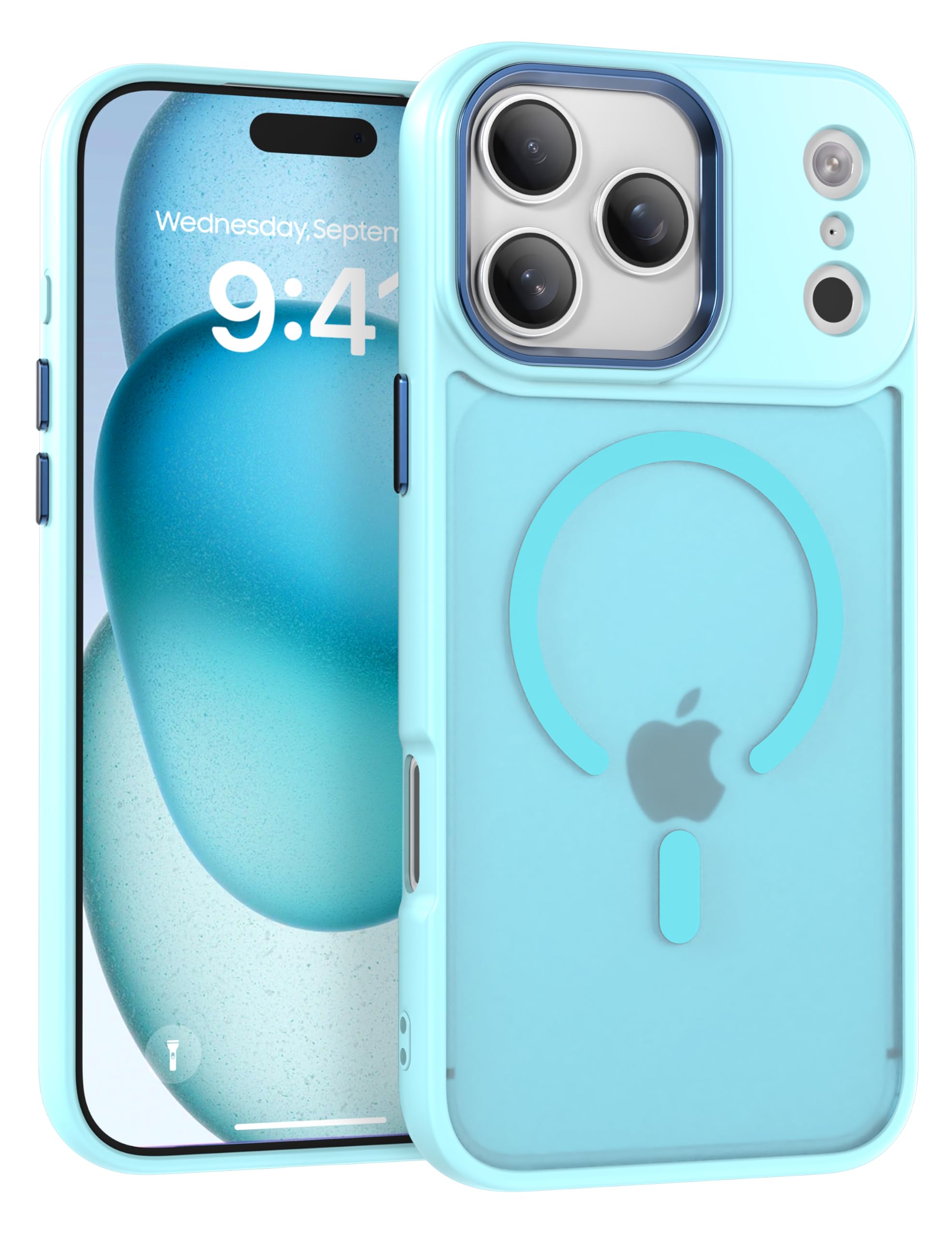 IAIYOXI Magnetic Case for iPhone 14 [MagSafe Compatible] - Translucent Matte Slim Thin Shockproof Protective Cover for Women, Men, and Girls,