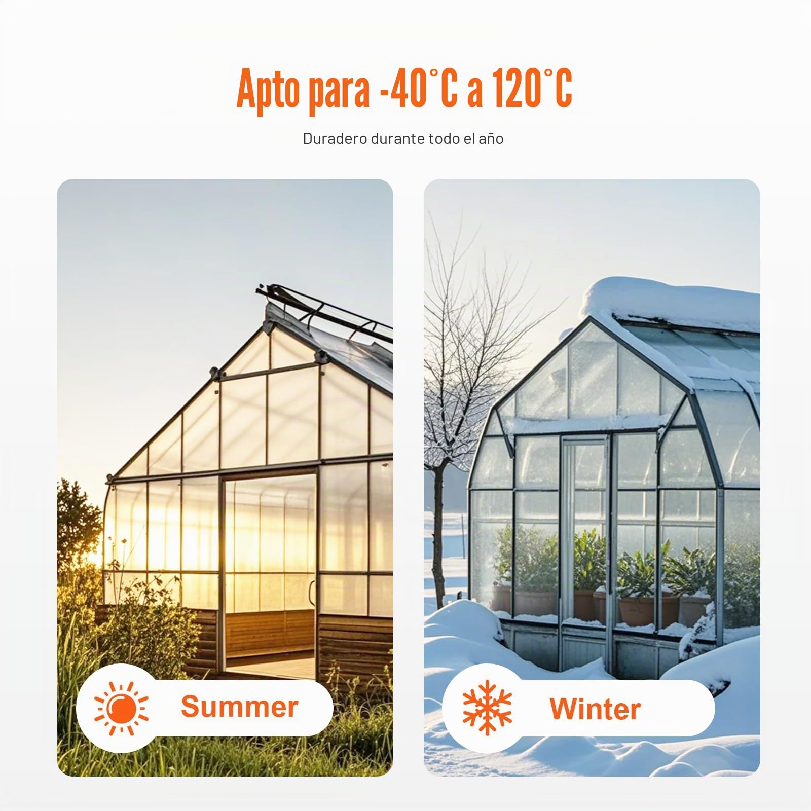VEVOR Paneles de Policarbonato para Invernadero, Láminas de Plástico Corrugado con Protección UV Resistente al Agua, Resistentes al Impacto para Invernaderos y Jardines, 1210 x 605 x 4 mm, 24 uds