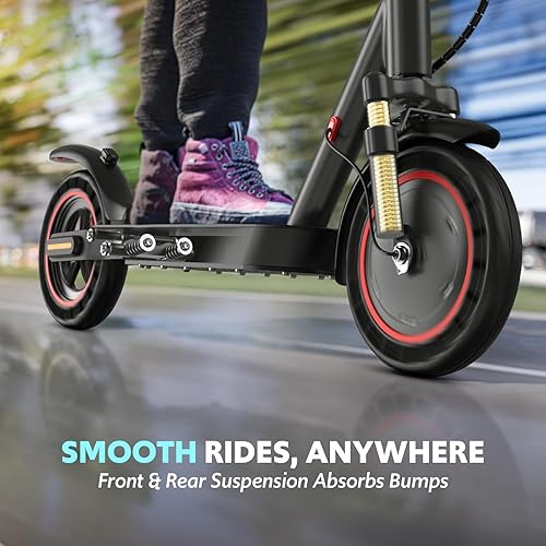 Miniatura 23 de Electric Scooter for Adults, Up to 18/19Mph & 21/23Miles, Built in Side/Turn Light, Folding E-Scooter with Front/Dual Suspension, 8.5/10" Honeycomb