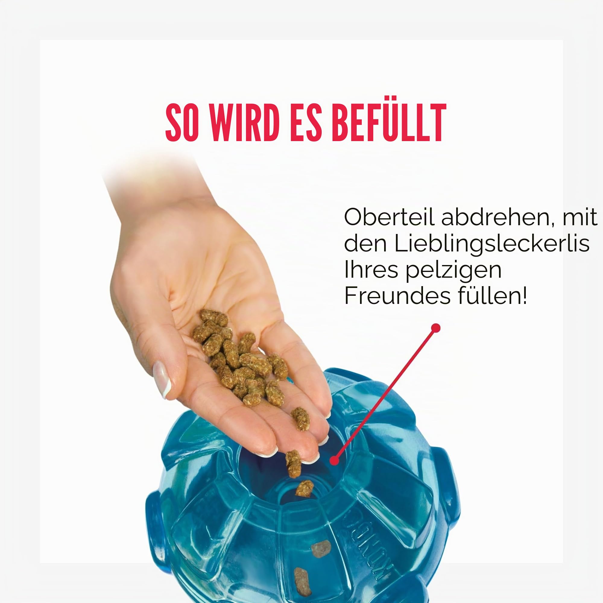 KONG – Rewards Ball – Besonders Robuster Interaktiver Leckerlispender – Für Große Hunde