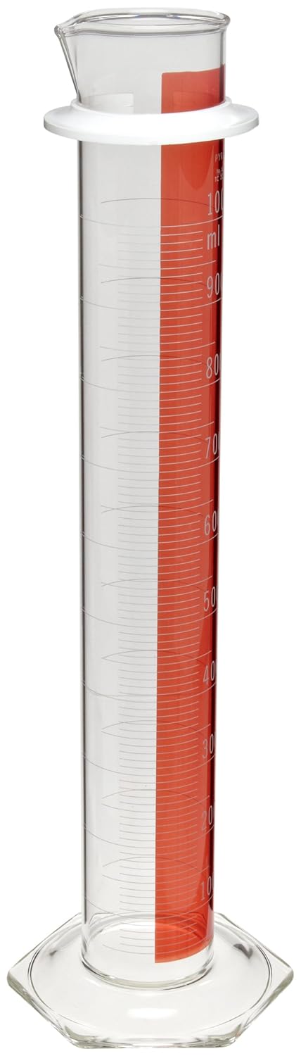 Corning Pyrex 3042-500 Glass 500mL To Contain Lifetime Red Graduated Single Metric Scale Cylinder