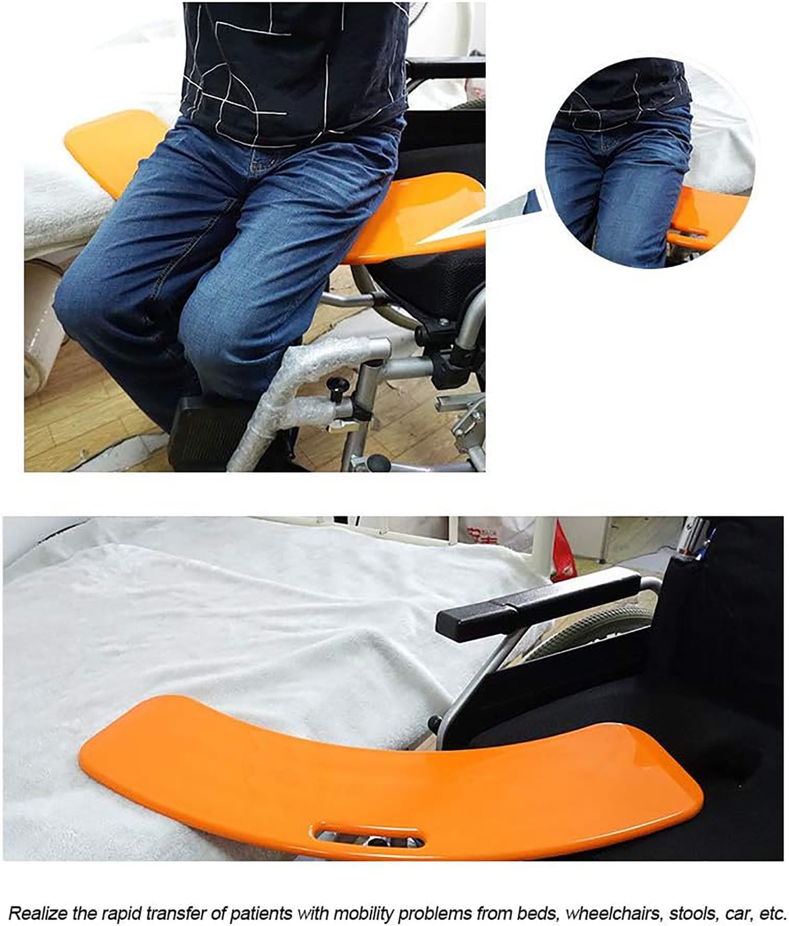Tabla de Transferencia Deslizante, tabla de transferencia para ancianos, dispositivo de ayuda para la transferencia de pacientes de la silla de ruedas a la cama, el inodoro, la bañera o el coche