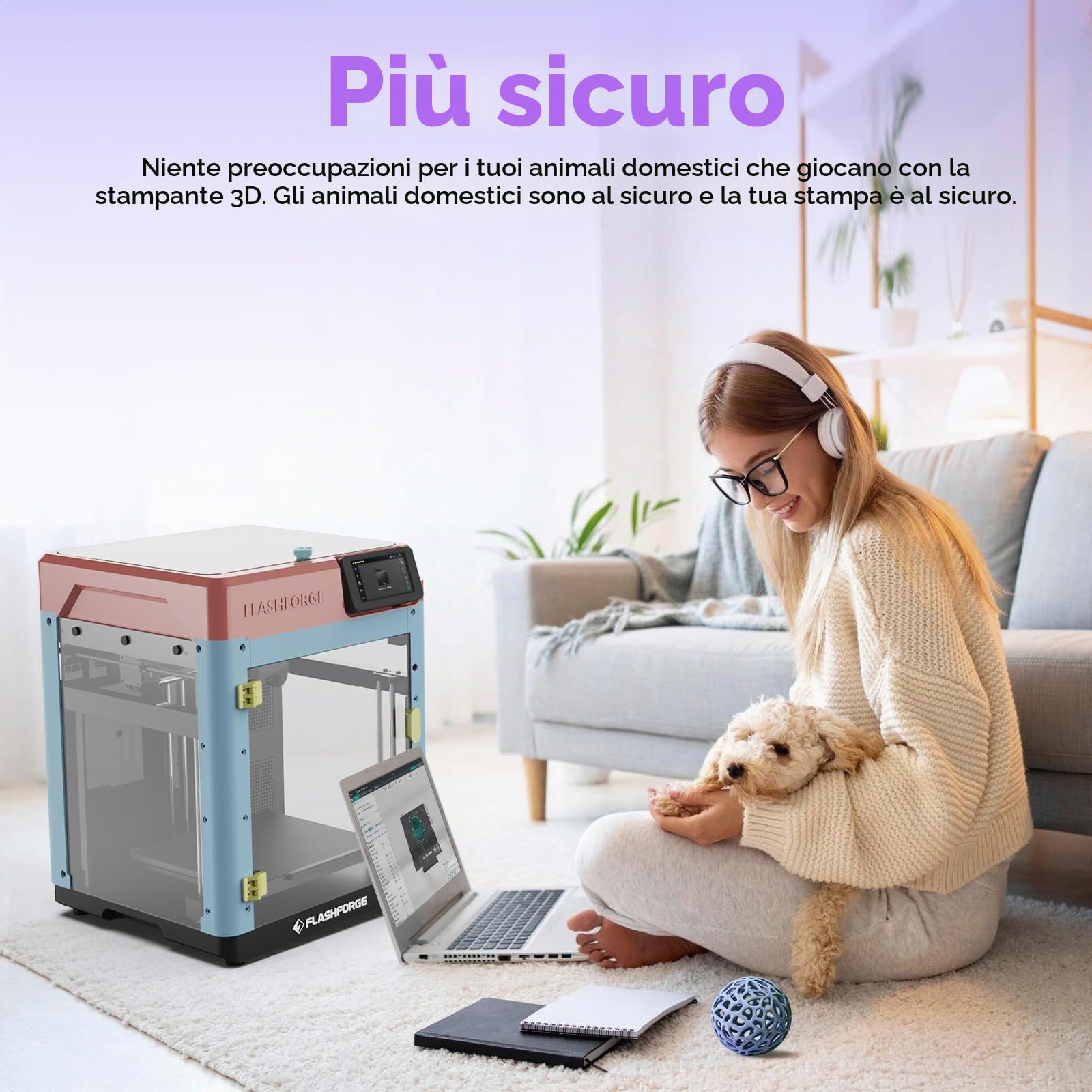 FlashForge Kit Cabina Professionale per Adventurer 5M - Montaggio Completo (Piastre/Viti/Guarnizioni) - Ottimizzato per ABS/ASA/PC - Riduzione Deformazioni Termiche