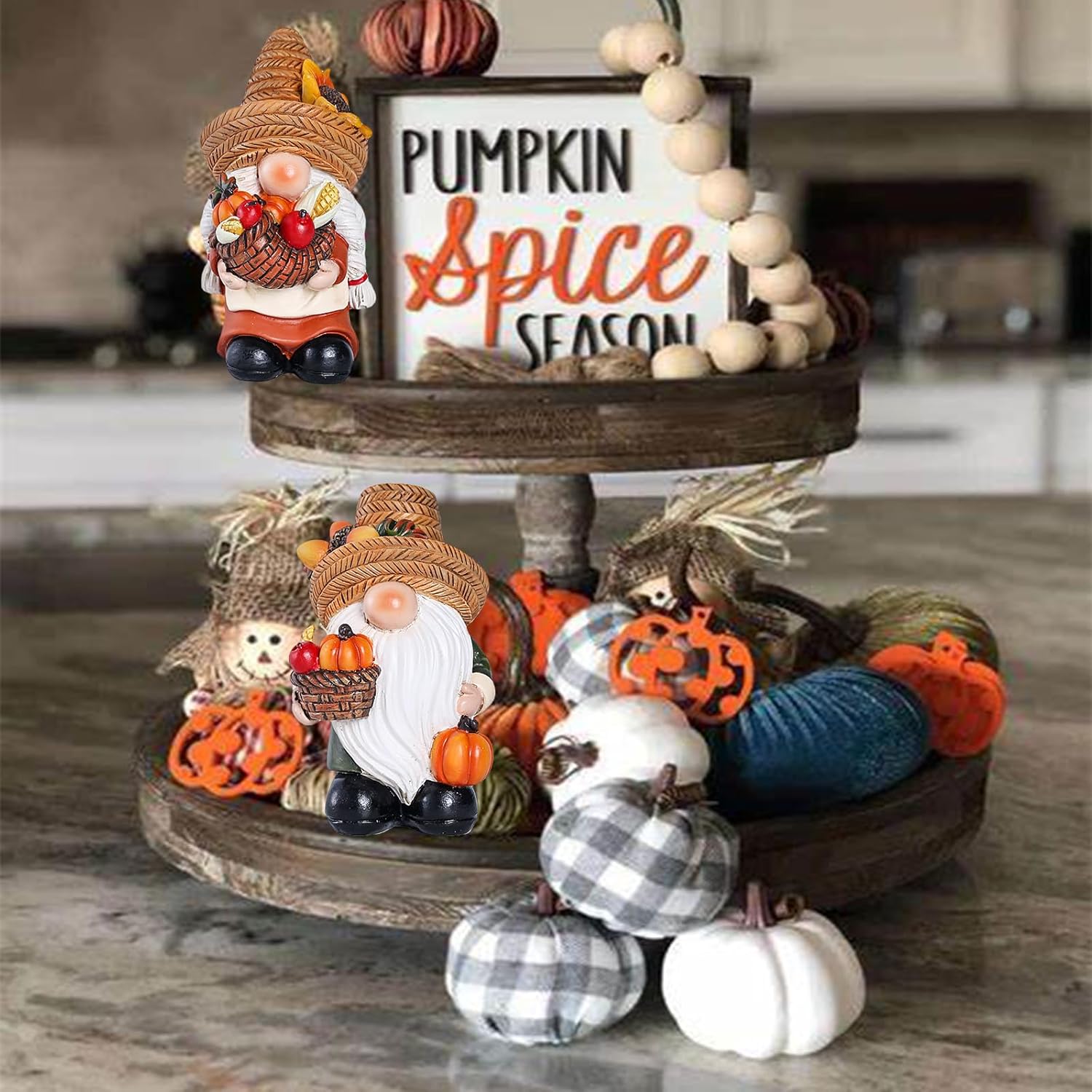 Fall Thanksgiving Decorations for Home | Thanksgiving Gnomes for Indoor & Otdoor Garden Pumpkin Gnomes Decorations | Autumn Decor,Tabletop,Table Centerpieces, 4.2 "H