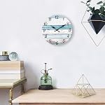 10 Inch Round Vintage Wall Clock, Silent, Non-Ticking, Battery Operated | Living Room Decor Clock, Country Retro Rustic Style Wall Decor for Home Bedroom Office, Battery Operated(Not Include)