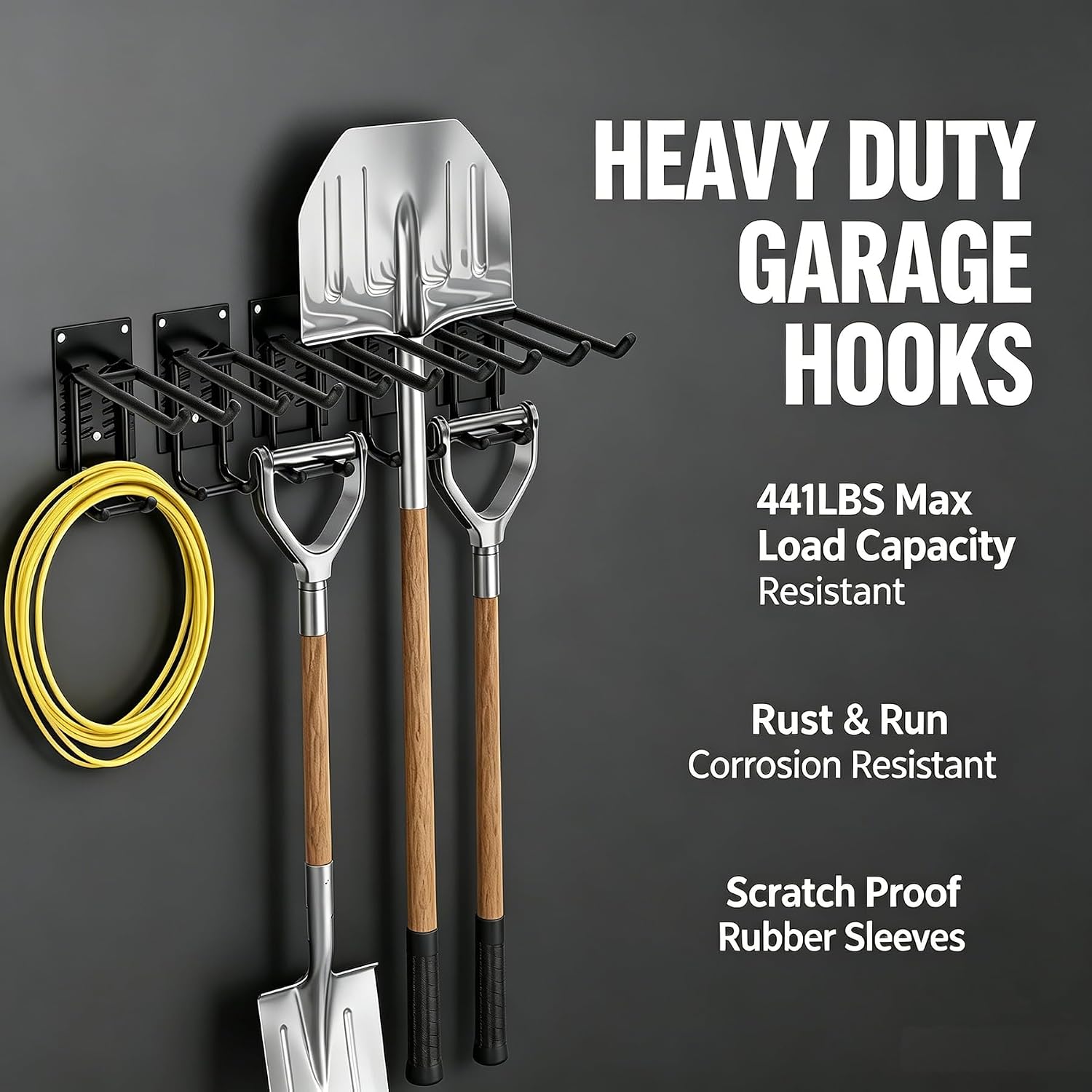 Garage Wall Organizer-Garden Tool Rack Wall Mount image 2