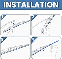 Vista 7 de GSPSCN Limpiaparabrisas trasero de 10" para Chevy Trax 22-13 Traverse 24-18 /Jeep Compass 17-07，Patriot 17-07/ Ford Escape Focus 07-01/ Dodge