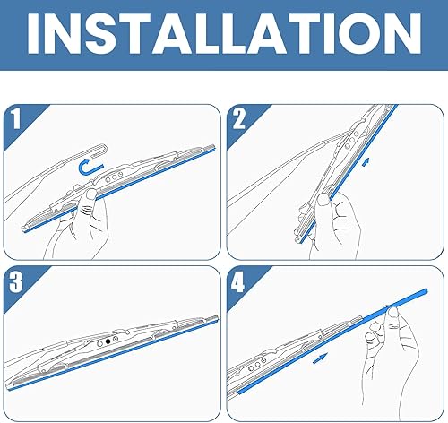 Miniatura 7 de GSPSCN Limpiaparabrisas trasero de 10 pulgadas para Chevy Trax 22-13 Traverse 24-18 Jeep Compass 17-07, Patriot 17-07Ford Escape Focus 07-01Dodge