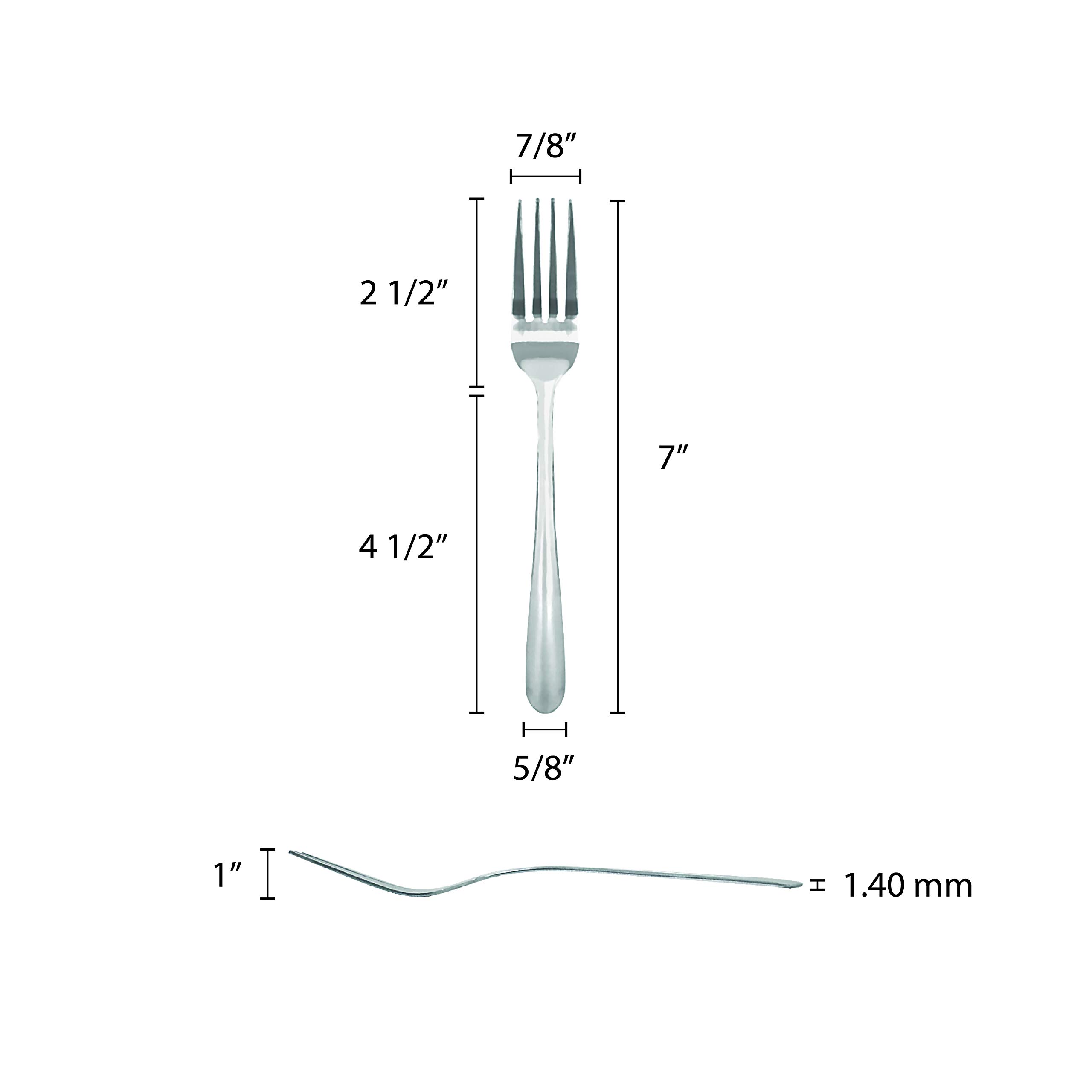 Thunder Group Flatware-Windsor medium weight 18/0 from 1.5 mm thickness stainless steel dinner fork, comes in dozen