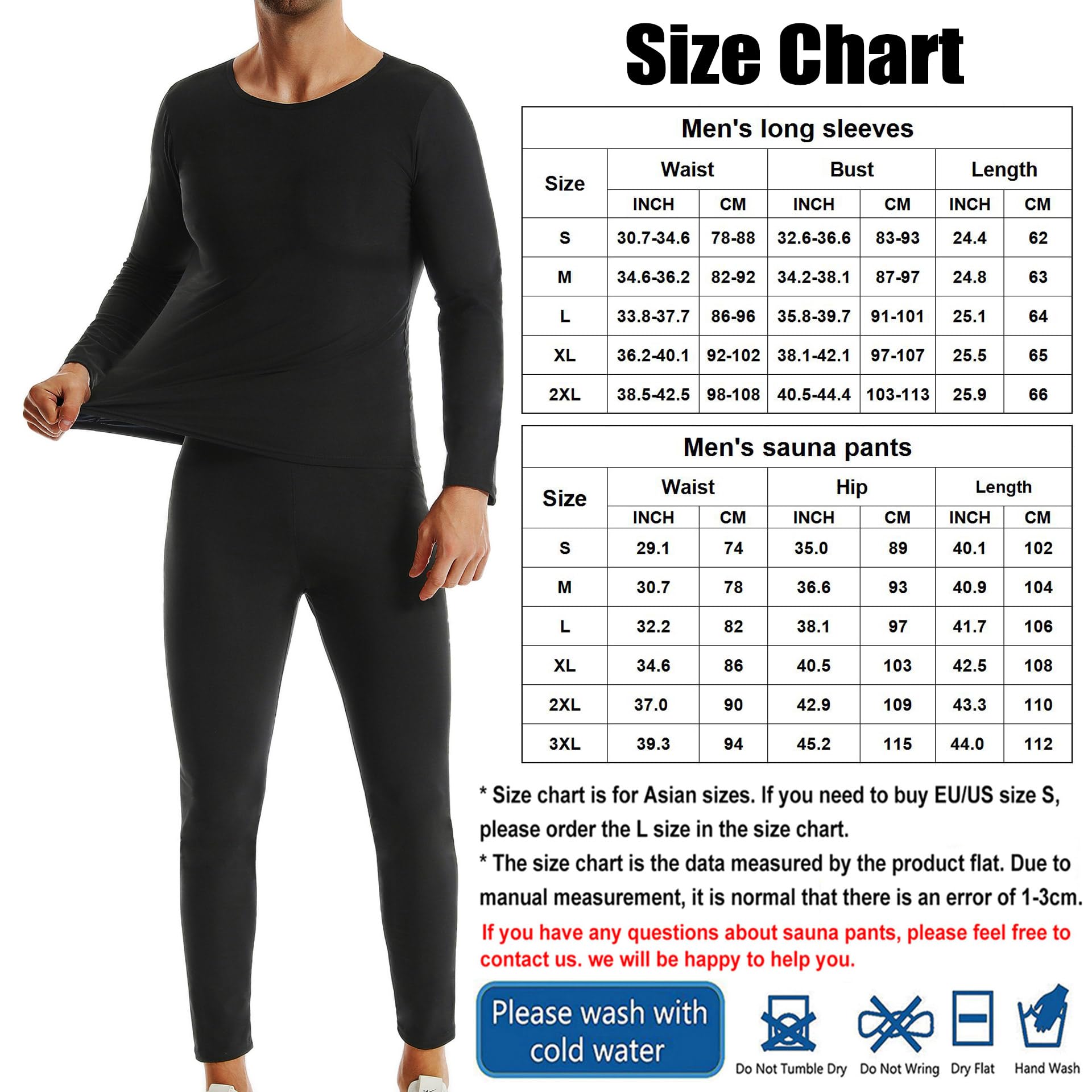 Schwitzanzug Zum Abnehmen, Saunaanzüge Sauna Shirt Langarm Oberteile Und Sauna Hosen Set Fitness Body Shaper Sauna Effekt Sweatsuit Für Boxen MMA Gym Laufen