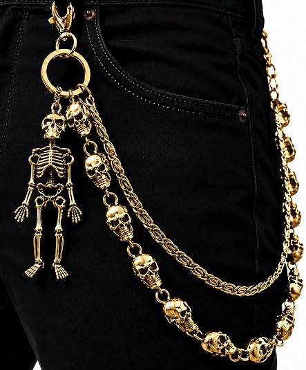 Wallet Chain -Chains for Pants Jeans Purse Bag, Punk Gothic Style，Suitable for Parties/Stage Performances/Everyday Wear, emo Y2K Goth Accessories