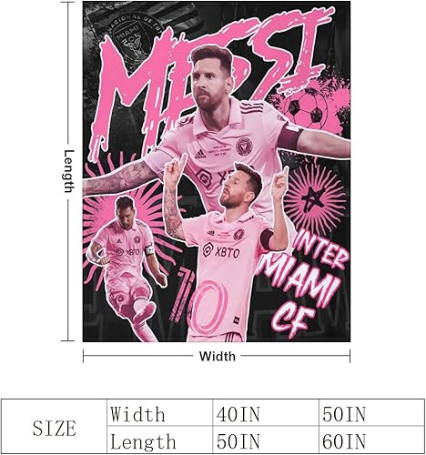 Miniatura 7 de Yrindyiz Manta de franela ligera con estrellas de fútbol, acogedora y suave, manta de forro polar para fanáticos con aire acondicionado, 40 x 50