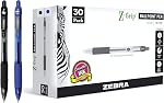 Zebra Pen Z-Grip Point de bille rétractable Pen, Encre lisse, pointe fine, 0.7mm, École & Fournitures de bureau, idéales pour les notes, le journal et l'utilisation planificateur, l'encre bleue, 12-Pack (23920)