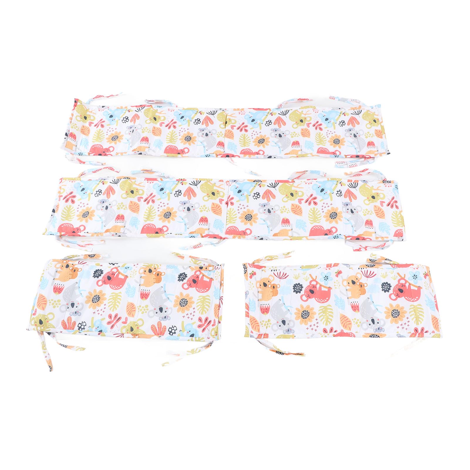 RiToEasysports Baby Bed Rail Guard, 4pcs Soft Security Reinforced Collision Avoidance Baby Guardrails Toddlers Bed Rail Guard (Type 2)