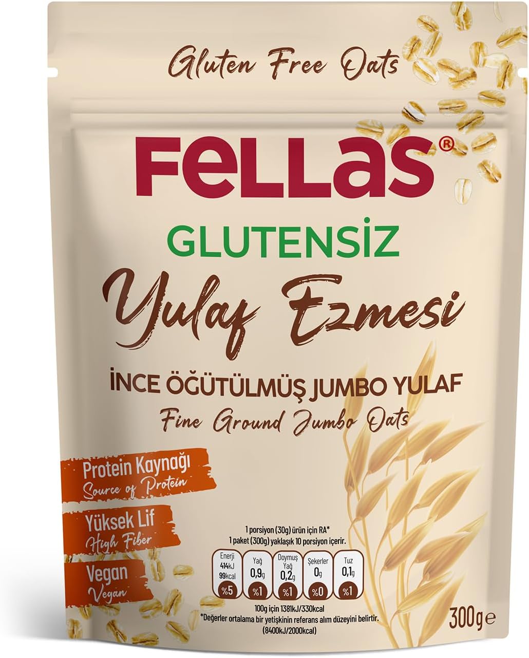 Fellas Glutensiz Yulaf Ezmesi 300 gr