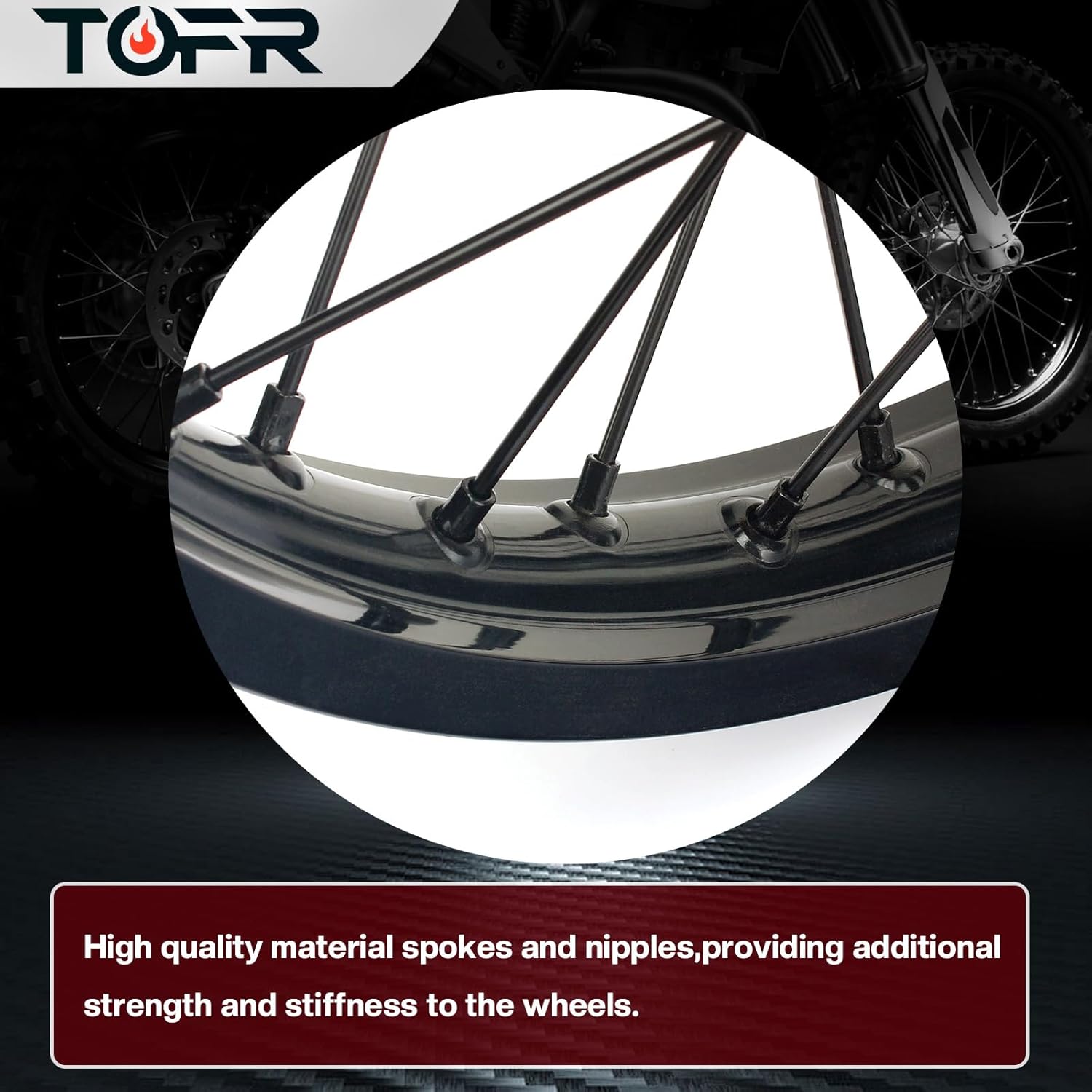 TOFR RMZ250 2007-2024 Rear 19" x 2.15" Wheel Hub Rim for Suzuki RMZ450 2005-2024
