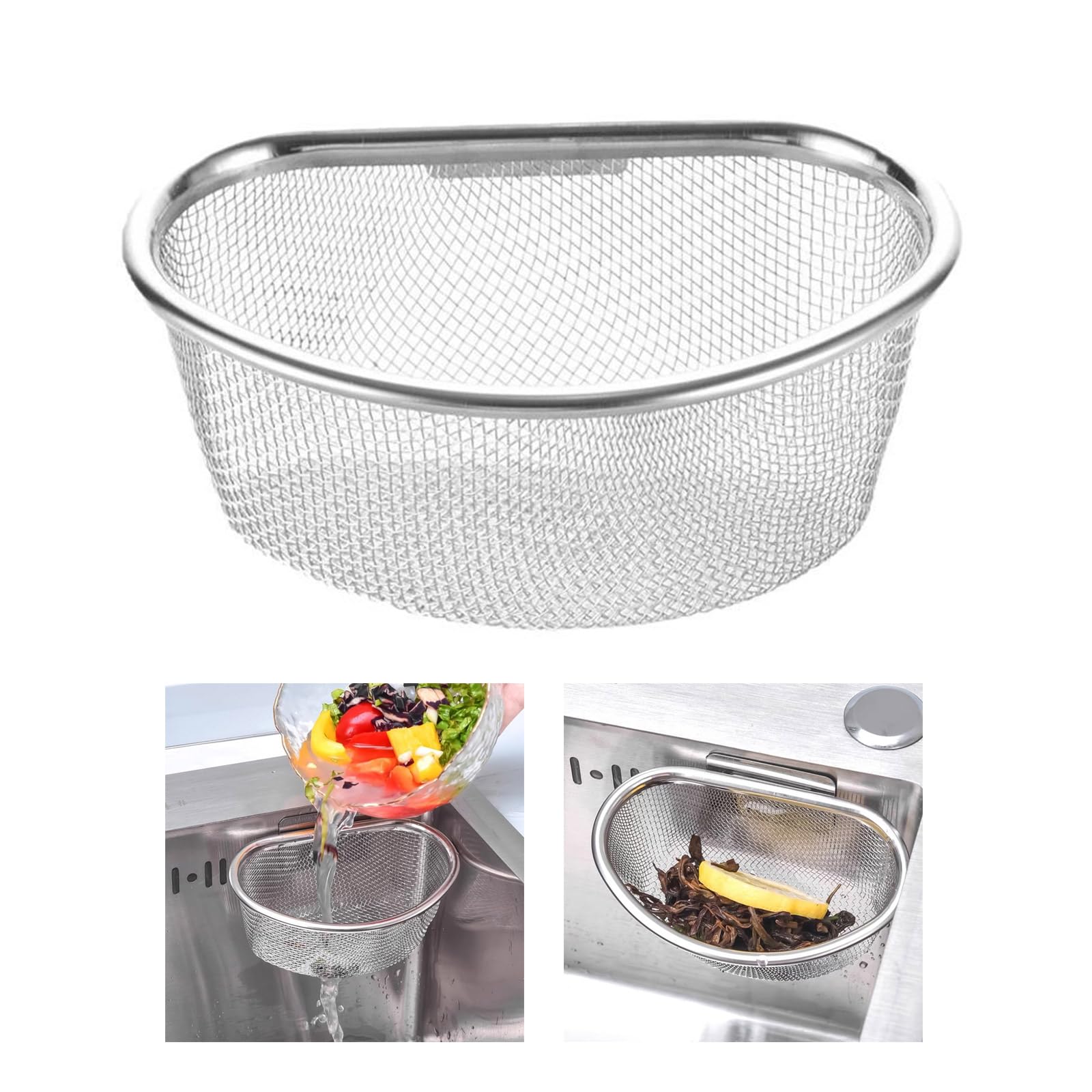 Filtro Per Lavello Da Cucina, Filtro Per Lavello In Acciaio Inossidabile Griglia Per Lavello Da Cucina Piu Spesso Diametro Esterno 112 Mm 44 Pollici Grande 88767612