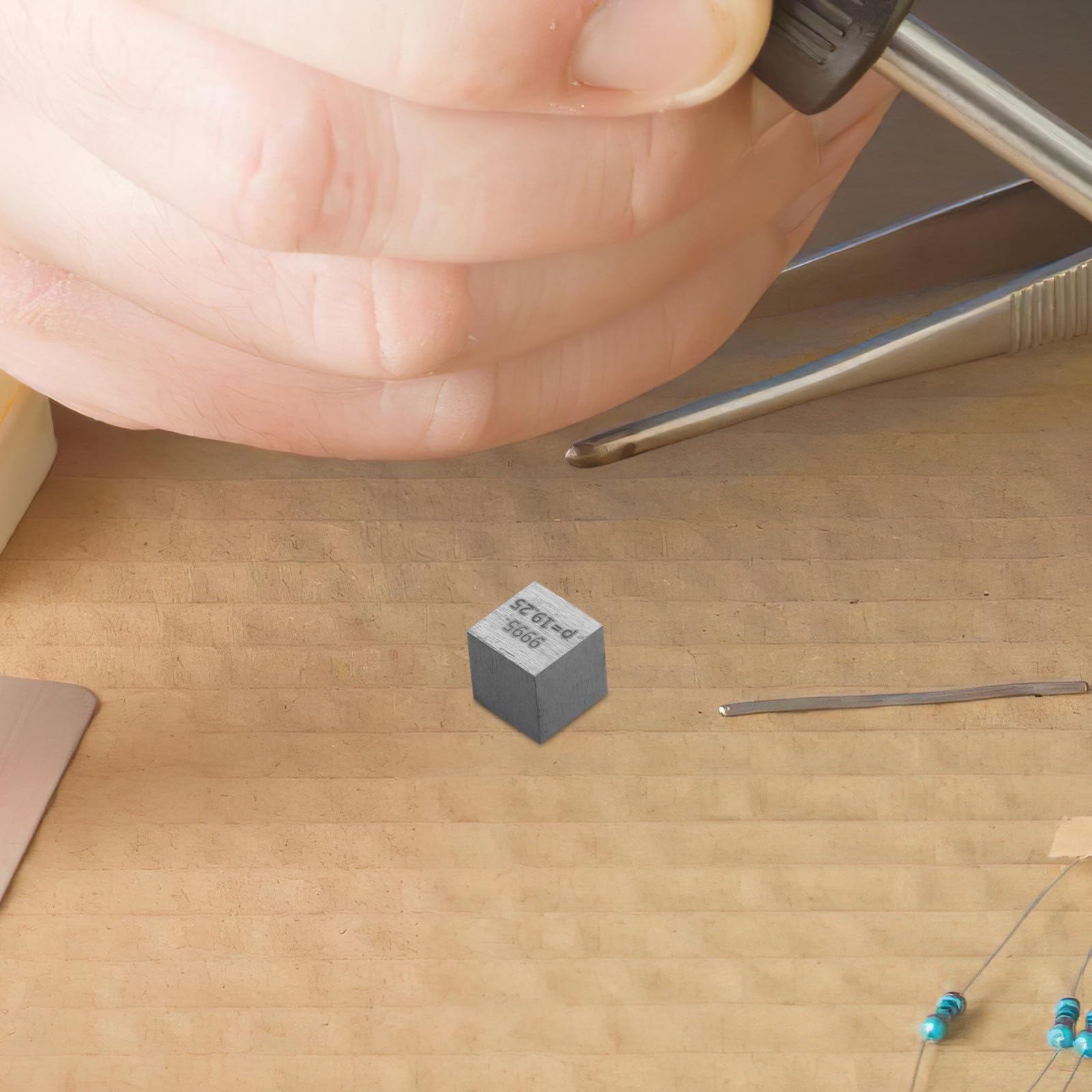 Cubo de Tungsteno 10 MM Alta Densidad Metal Poco Común Elemento Químico 74 W Herramienta Educativa para Enseñanza y Experimentos Científicos Aula y Casa