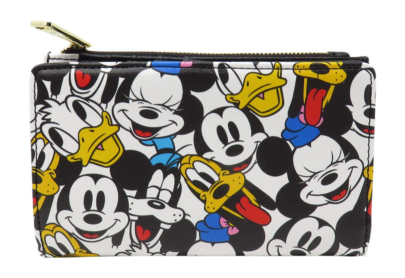 Loungefly Disney The Fab 5 Mickey Minnie Allover Print Bi-fold Wallet