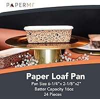 Vista 2 de Molde de papel desechable, molde de loft para hornear, 24 unidades, moldes rectangulares para tartas, bandeja de hornear para pan natural